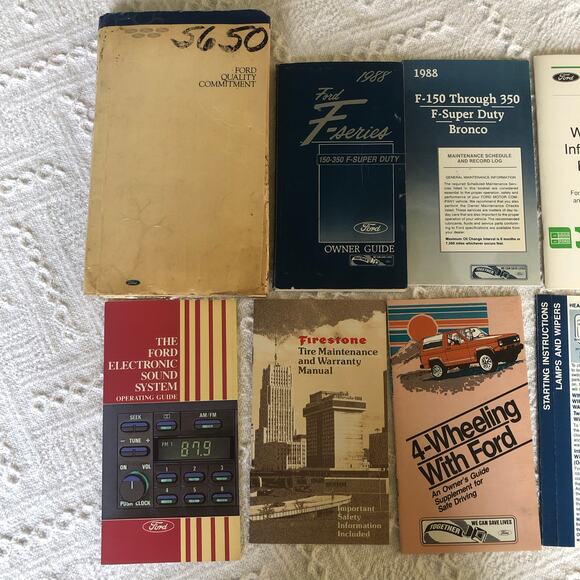 1988 Ford F-series 150-350 F-Super Duty Owners Guide Manual OEM w/ Storage Case - Picture 2 of 8